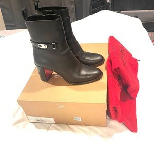 Christian Louboutin Lock Bootie Size 36.5 100% Authentic.